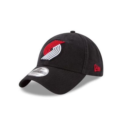 Black Portland Trail Blazers Hat - New Era NBA Core Classic 9TWENTY Adjustable Caps USA7823105